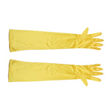 Maxbell Women Ladies Fashionable Opera Evening Wedding Bridal Prom Party Long Satin Gloves 1 Pair Yellow