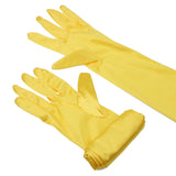 Maxbell Women Ladies Fashionable Opera Evening Wedding Bridal Prom Party Long Satin Gloves 1 Pair Yellow