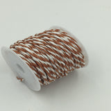 Maxbell 10M Roll Of Paper Rope Cord String For Craft Wrapping Gifts Package Decoration Decor Orange White