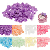 Maxbell Pack of 100PCS PE Plastic Rose Head Artificial Flower Home Bridal Bouquet Wedding Party Garden Floral Decor -Milky White