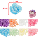 Maxbell Pack of 100PCS PE Plastic Rose Head Artificial Flower Home Bridal Bouquet Wedding Party Garden Floral Decor -Milky White