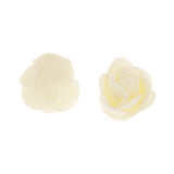 Maxbell Pack of 100PCS PE Plastic Rose Head Artificial Flower Home Bridal Bouquet Wedding Party Garden Floral Decor -Milky White
