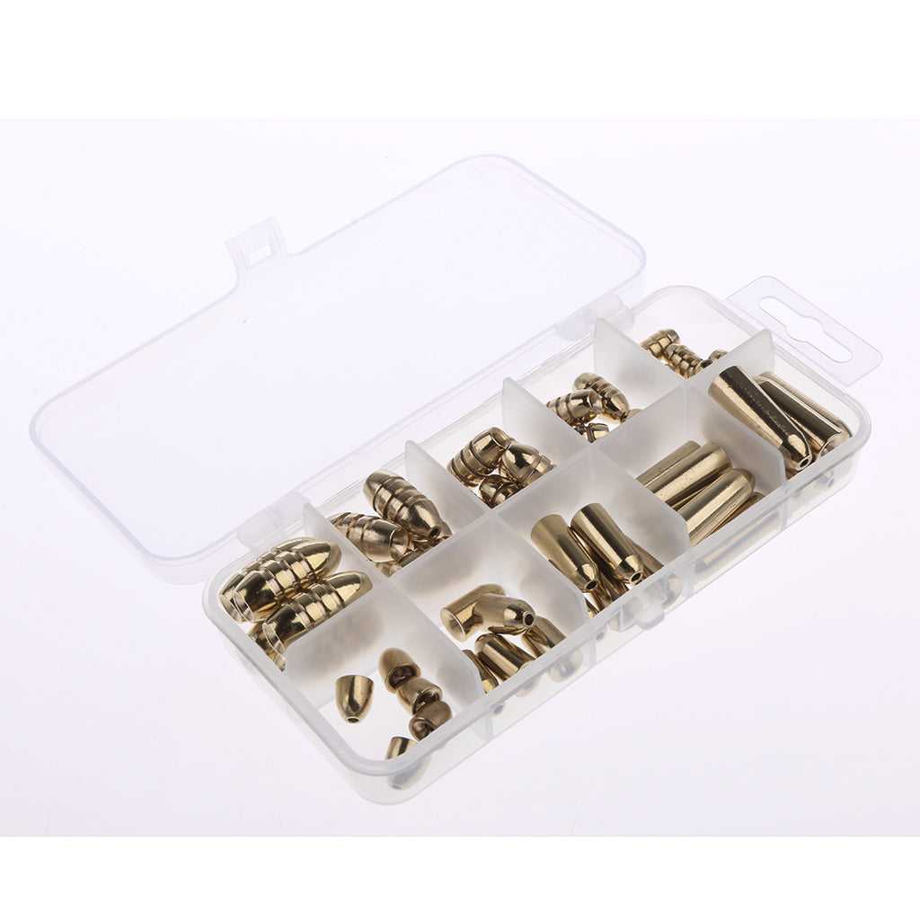 brass bullet case fishing lures ⚡️Buy Maxbell 50 Pieces Bullet Shape Brass Fishing Tackle Box Set Fishing Lures Kit Fish Catch Tackle 1.8g 3.5g 5g 7g 10g Fishing Accessories at the best price with offers in India
