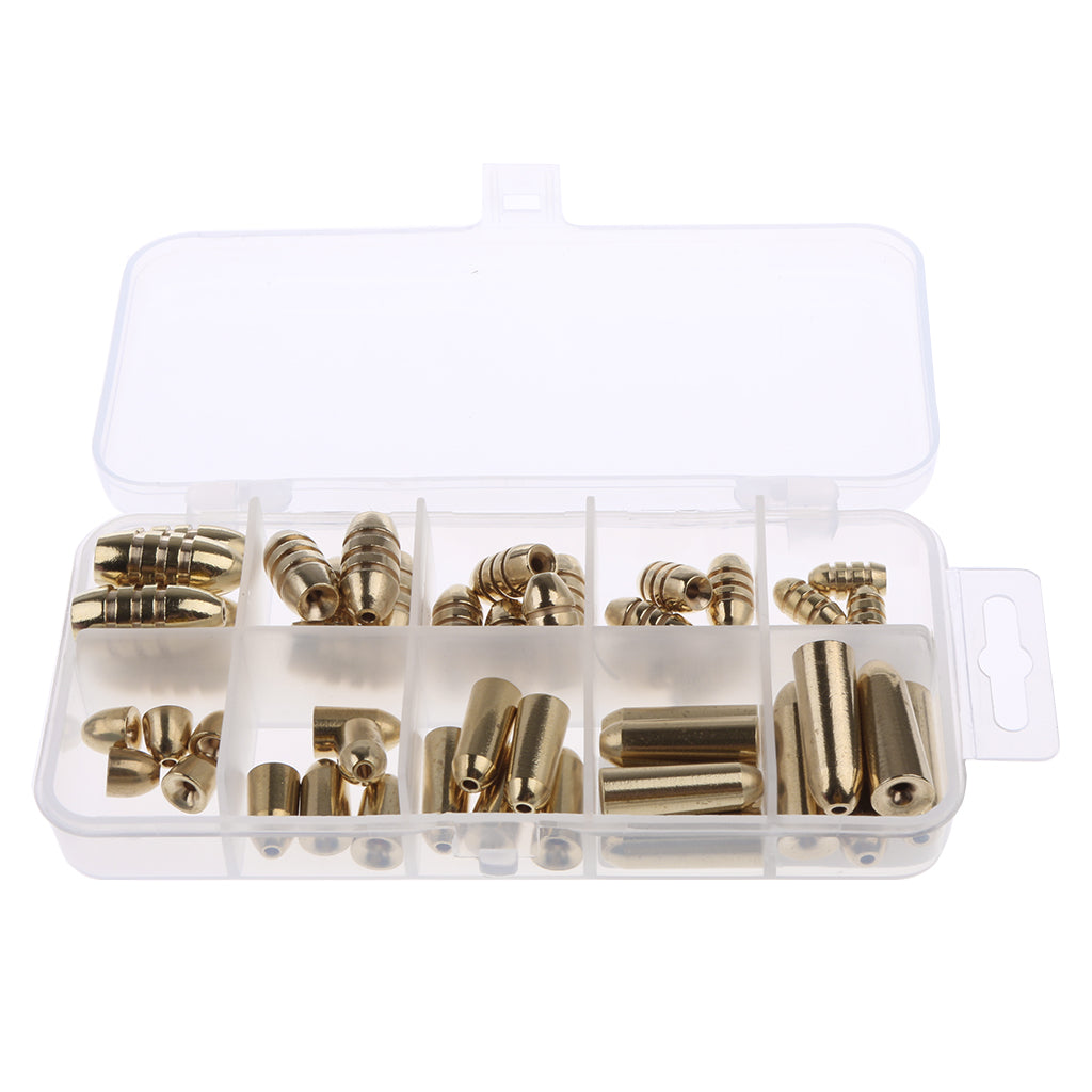 brass bullet case fishing lures ⚡️Buy Maxbell 50 Pieces Bullet Shape Brass Fishing Tackle Box Set Fishing Lures Kit Fish Catch Tackle 1.8g 3.5g 5g 7g 10g Fishing Accessories at the best price with offers in India