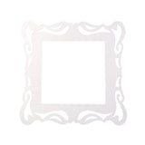 Maxbell Flower Vine Pattern Mirror Surface Wall Art Switch Decals Mural Interior Decor PACK OF 4PCS Silver 5.9 x 5.9inch