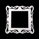Maxbell Flower Vine Pattern Mirror Surface Wall Art Switch Decals Mural Interior Decor PACK OF 4PCS Silver 5.9 x 5.9inch