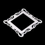 Maxbell Flower Vine Pattern Mirror Surface Wall Art Switch Decals Mural Interior Decor PACK OF 4PCS Silver 5.9 x 5.9inch