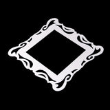Maxbell Flower Vine Pattern Mirror Surface Wall Art Switch Decals Mural Interior Decor PACK OF 4PCS Silver 5.9 x 5.9inch