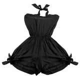 Maxbell Women Girls Summer Fashionable Beachwear Strapless V Neck Playsuit Bodycon Party Jumpsuit Trousers Black Size XL