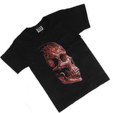 Maxbell 3D Skull Shoulder Sleeves Crew Neck Glow In The Dark T-Shirt Tees XXXL  Black