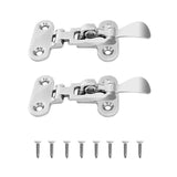 Maxbell 2 Pieces Heavy Duty Stainless Steel Marine Boat Yacht Hatch Anti-Rattle Latch Fastener Clamp 4-3/8''