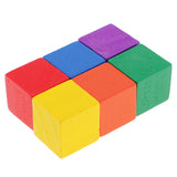 Maxbell Durable Pack of 100 Assorted Wood Blocks Cube for Kids Creative Games Toys Educational Toys Birthday Gift 0.78inch