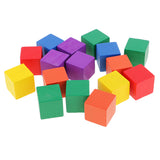 Maxbell Durable Pack of 100 Assorted Wood Blocks Cube for Kids Creative Games Toys Educational Toys Birthday Gift 0.78inch