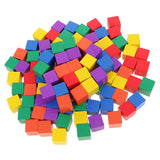 Maxbell Durable Pack of 100 Assorted Wood Blocks Cube for Kids Creative Games Toys Educational Toys Birthday Gift 0.78inch