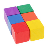 Maxbell Durable Pack of 100 Assorted Wood Blocks Cube for Kids Creative Games Toys Educational Toys Birthday Gift 0.78inch