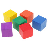 Maxbell Durable Pack of 100 Assorted Wood Blocks Cube for Kids Creative Games Toys Educational Toys Birthday Gift 0.78inch