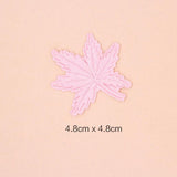 Maxbell 10 Pieces Mixed Embroidered Sew Iron on Patch Badge Maple Leaf Bag Hat Dress Applique DIY 4.8x4.8cm