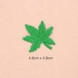 Maxbell 10 Pieces Mixed Embroidered Sew Iron on Patch Badge Maple Leaf Bag Hat Dress Applique DIY 4.8x4.8cm