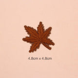 Maxbell 10 Pieces Mixed Embroidered Sew Iron on Patch Badge Maple Leaf Bag Hat Dress Applique DIY 4.8x4.8cm