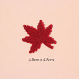 Maxbell 10 Pieces Mixed Embroidered Sew Iron on Patch Badge Maple Leaf Bag Hat Dress Applique DIY 4.8x4.8cm