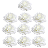 Maxbell 10 Piece Artificial Silk Flower Heads For Wedding Decoration DIY Flower Balls DIY Crafts Supplies 9cm