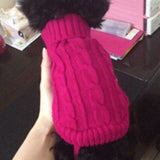 Maxbell Fashionable Soft Smooth Comfortable Warm Polyester Cotton Fabric Dog Cat Pet Knitted Sweater Rose Red 12#