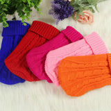 Maxbell Fashionable Soft Smooth Comfortable Warm Polyester Cotton Fabric Dog Cat Pet Knitted Sweater Rose Red 12#