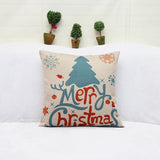 Maxbell Merry Christmas Tree Cotton Linen Throw Pillow Case Cushion Cover Decor Car Sofa Seat Decor