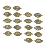 Maxbell 20pcs Antique Bronze Leaf Alloy Jewelry Making  Charms Pendant