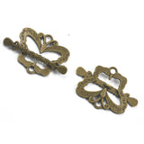 Maxbell 6 Sets Antique Bronze Butterfly Shape Toggle Clasps Jewelry Findings