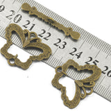 Maxbell 6 Sets Antique Bronze Butterfly Shape Toggle Clasps Jewelry Findings