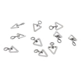 Maxbell 10pcs Strong Power Triangle Swivel Terminal Tackle Solid Ring Fishing Swivels Connector