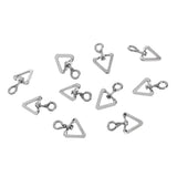 Maxbell 10pcs Strong Power Triangle Swivel Terminal Tackle Solid Ring Fishing Swivels Connector