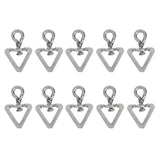 Maxbell 10pcs Strong Power Triangle Swivel Terminal Tackle Solid Ring Fishing Swivels Connector