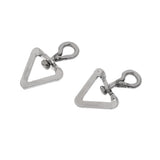 Maxbell 10pcs Strong Power Triangle Swivel Terminal Tackle Solid Ring Fishing Swivels Connector