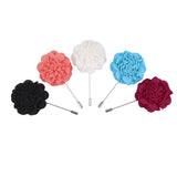 Maxbell Handmade Men Flower Brooch Pin Lapel Boutonniere Stick T-Shirt Decor Rose