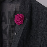 Maxbell Handmade Men Flower Brooch Pin Lapel Boutonniere Stick T-Shirt Decor Rose