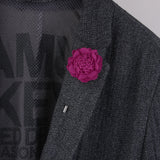 Maxbell Handmade Men Flower Brooch Pin Lapel Boutonniere Stick T-Shirt Decor Rose