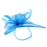 Maxbell Aliceband Hat Fascinator Feather Headband Wedding Lady Royal Ascot Blue