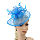 Maxbell Aliceband Hat Fascinator Feather Headband Wedding Lady Royal Ascot Blue