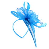 Maxbell Aliceband Hat Fascinator Feather Headband Wedding Lady Royal Ascot Blue
