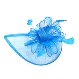 Maxbell Aliceband Hat Fascinator Feather Headband Wedding Lady Royal Ascot Blue