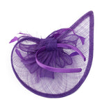 Maxbell Aliceband Hat Fascinator Feather Headband Wedding Lady Royal Ascot Purple