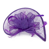 Maxbell Aliceband Hat Fascinator Feather Headband Wedding Lady Royal Ascot Purple