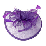 Maxbell Aliceband Hat Fascinator Feather Headband Wedding Lady Royal Ascot Purple