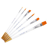 Maxbell Professional 6 Art Paint Brushes Set Acrylic Oil Watercolors Artist Painting Assorted Size