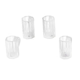 Maxbell 4 Doll House Miniature Transparent Beer Mugs Cup w/ Handle Kitchen Accessory