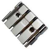 Maxbell Silver 4 String Electric Headless Bass Guitar Locking Nut Set with Mounting Screws