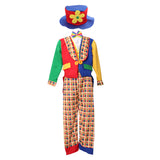 Maxbell Halloween Masquerade Clown Costume Tops Coat Pant Hat Set Mens Fancy Dress