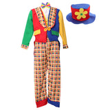 Maxbell Halloween Masquerade Clown Costume Tops Coat Pant Hat Set Mens Fancy Dress